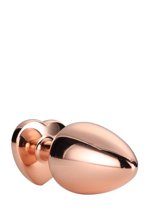 Gleaming love rose gold plug large